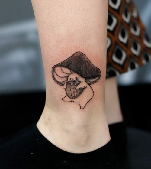mushroom tattoo ideas 38
