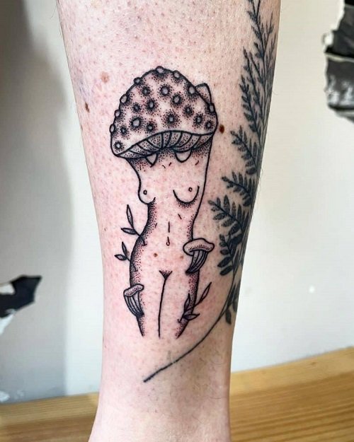 mushroom tattoo ideas 5