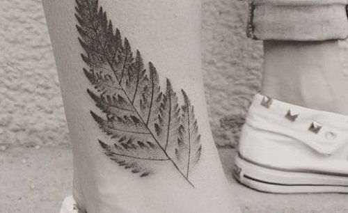 Shaded Style Ankle Tattoo 