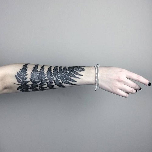 Dark Fern Sleeve tattoo