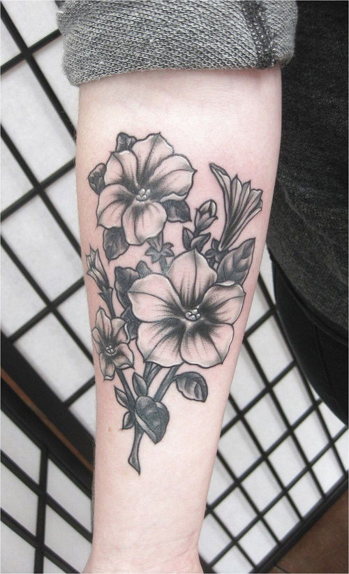 Dark Petunia Ink Idea tattoo