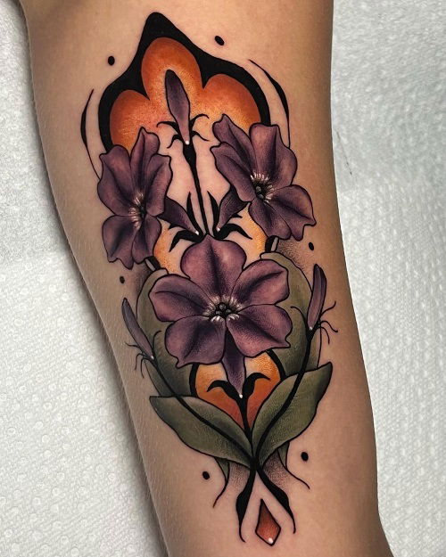 Mirrored Petunia Design Idea tattoo