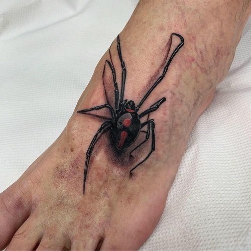 Black Widow Spider Tattoo 1