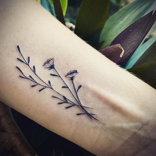 Small Flower Tattoo 1