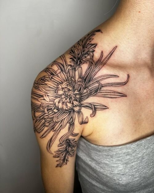 Chrysanthemum Tattoo Designs 1