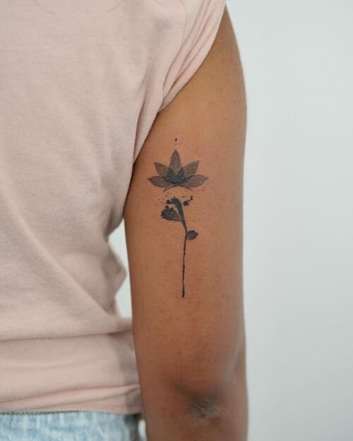 Small Lotus Flower Tattoo 1