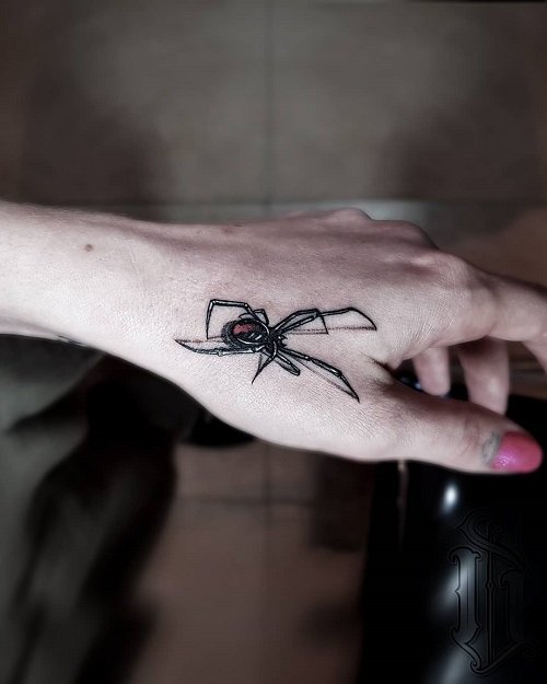 Black Widow Spider Tattoo 11