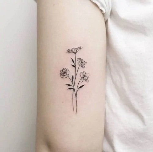 Small Flower Tattoo 11