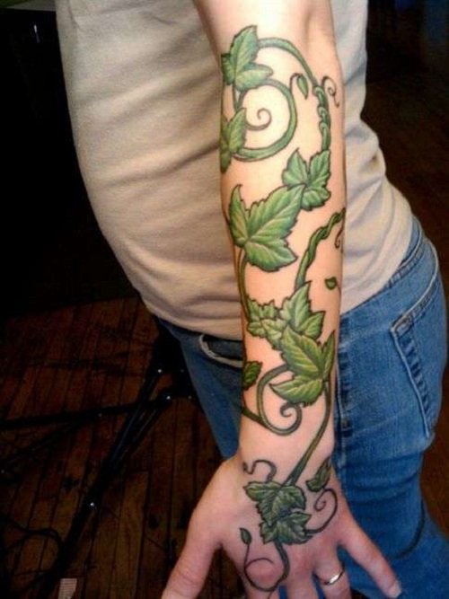 rose vine tattoo - Eye-catching style