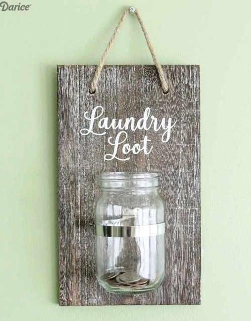 DIY Change Jar for Laundry Room