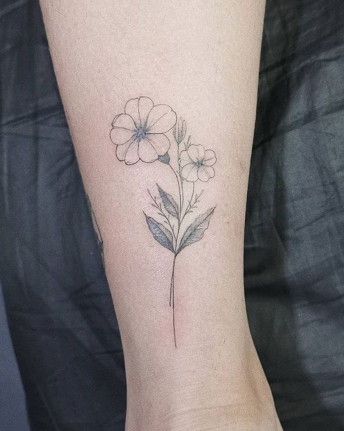 Simple Primrose February Birth Tattoo Flower
