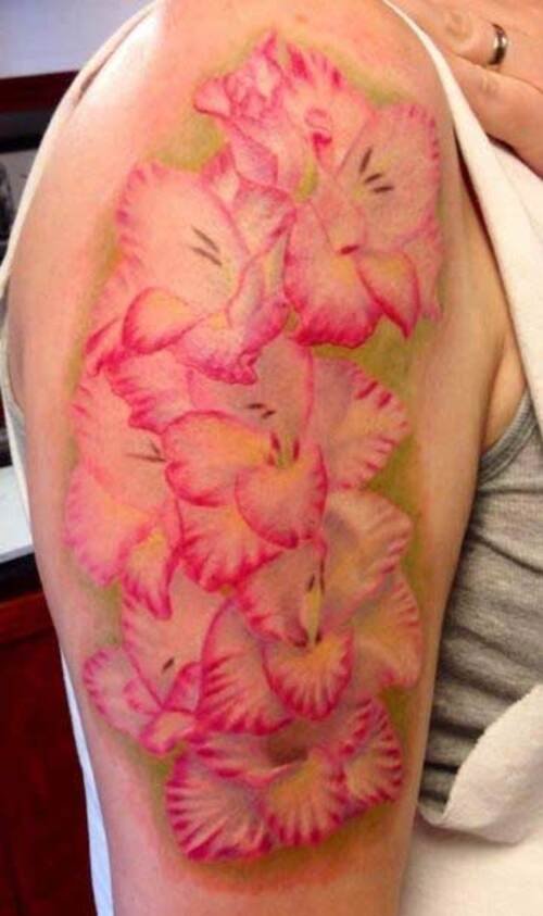 Gladiolus Flower Tattoo13