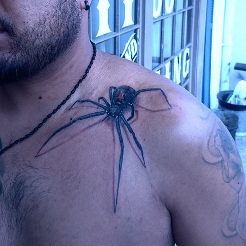 Spider Widow Tattoo Idea for Men