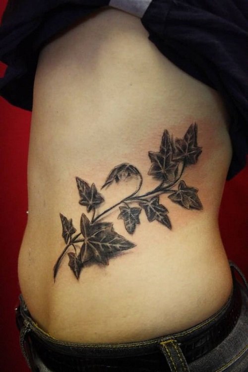 Poison Ivy on the Stomach tattoo