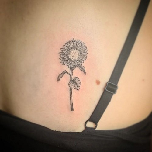 Mini Small Sunflower Tattoo 15