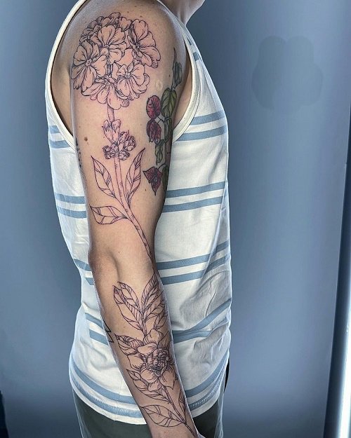 Primrose Piece on the Arm February Birth Flower Tattoo 15