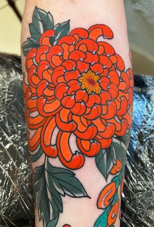 Chrysanthemum Tattoo Designs 15