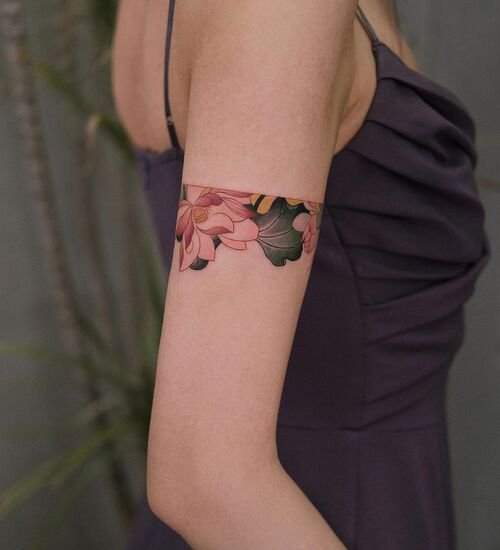 Small Lotus Flower Tattoo 15