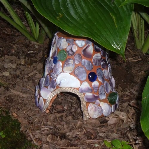 Bedazzled Toad House from Flower Pot