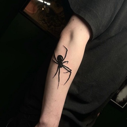 Dark Widow Spider Tattoo 