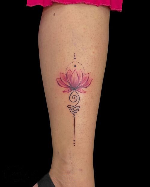 Small Lotus Flower Tattoo 17