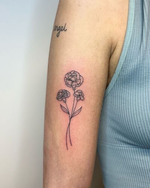 January Birth Flower Tattoo 17