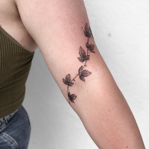 Delicate Poison Ivy Tattoo