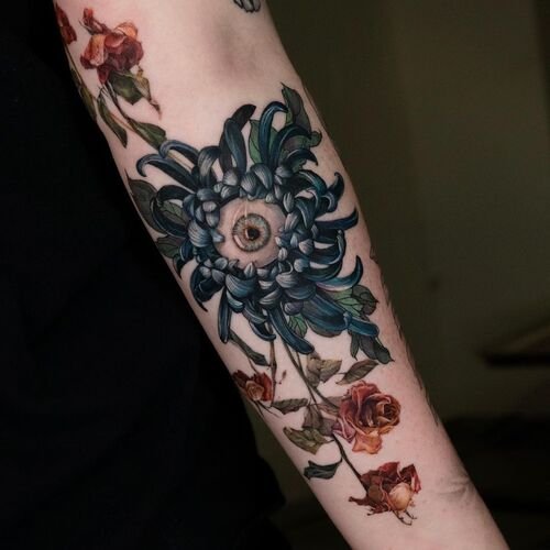 Chrysanthemum Tattoo Designs 19
