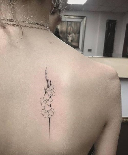 Gladiolus Flower Tattoo 19