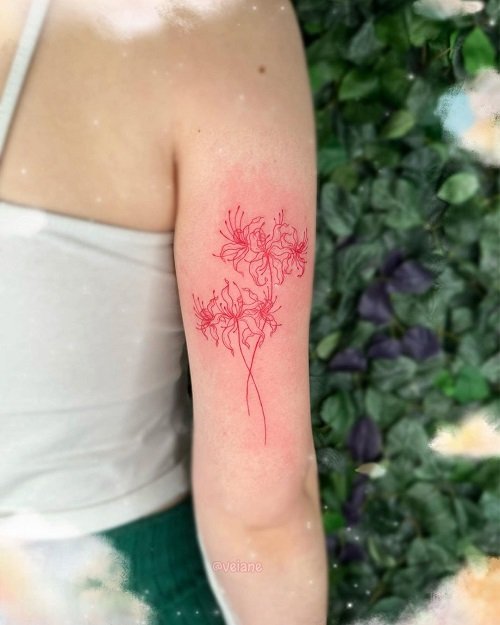 Spider Lilies in Red Ink