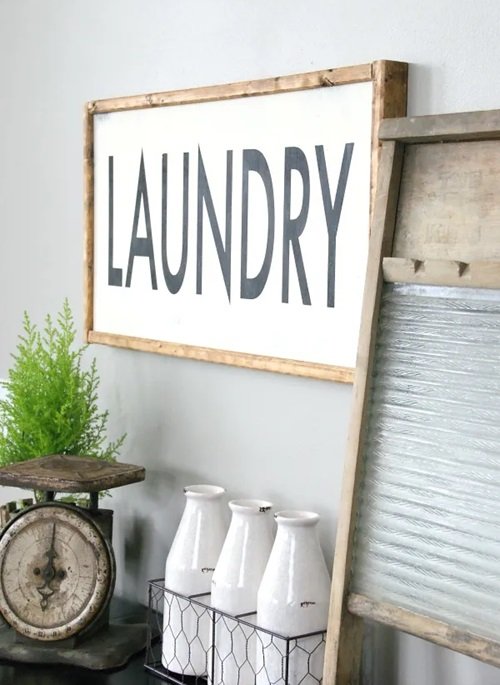 DIY Laundry Room Sign 21