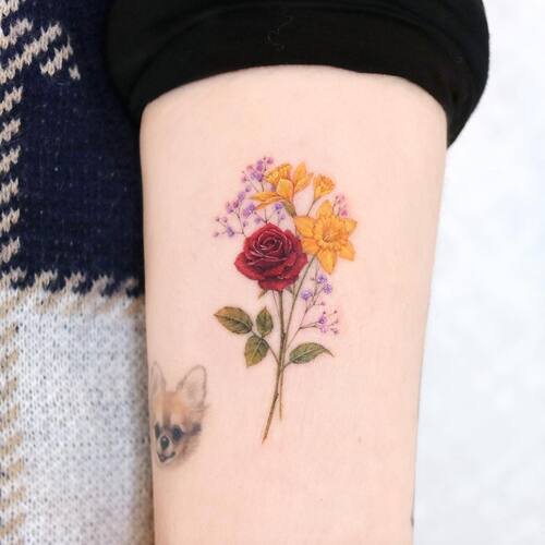 Narcissus Flower Tattoo 21