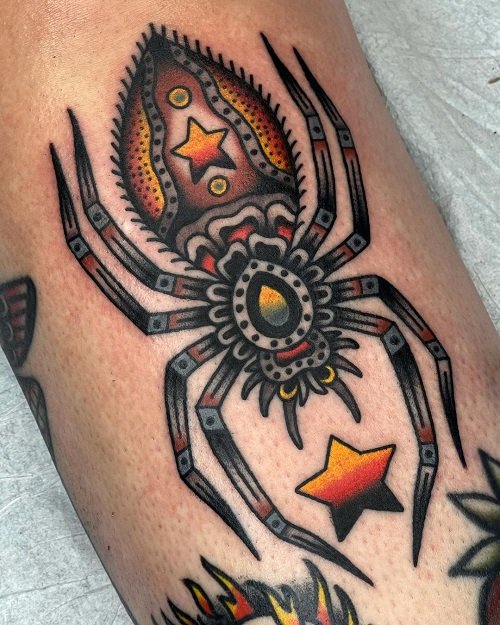 50 Traditional Spider Tattoo Designs for Men [2024 Guide] | Tattoo designs  men, Tattoos, Traditional tattoo sleeve