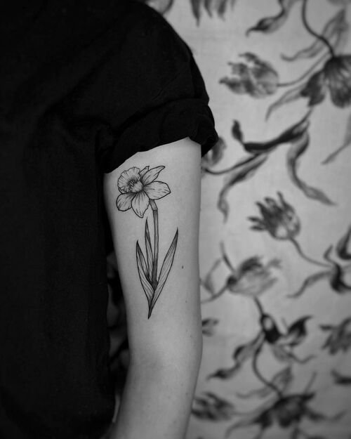 Narcissus Flower Tattoo 23