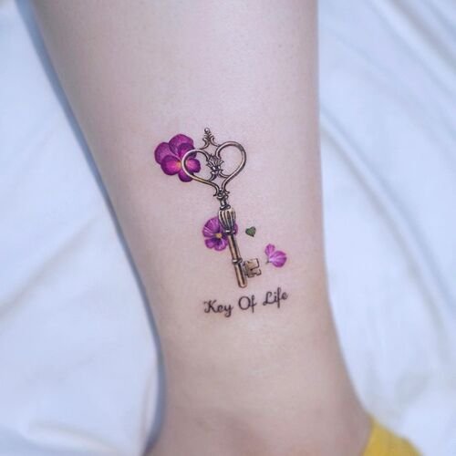 Pansy Flower Tattoo 23