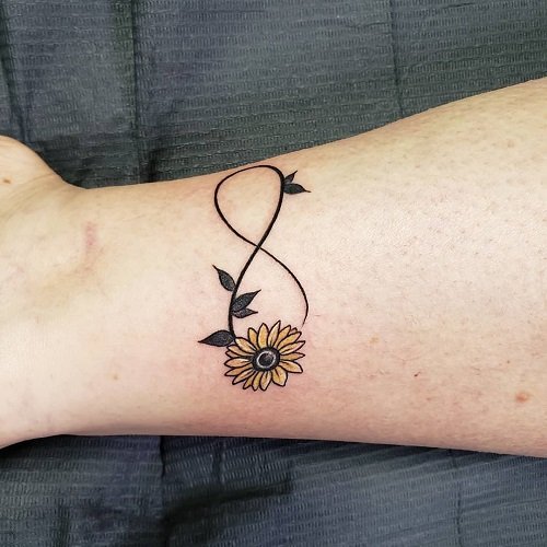 Mini Small Sunflower Tattoo 25