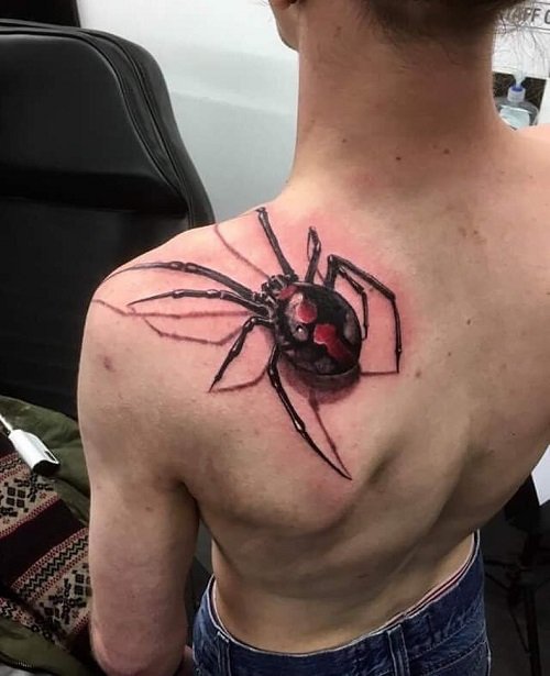 Black Widow Spider Tattoo 25
