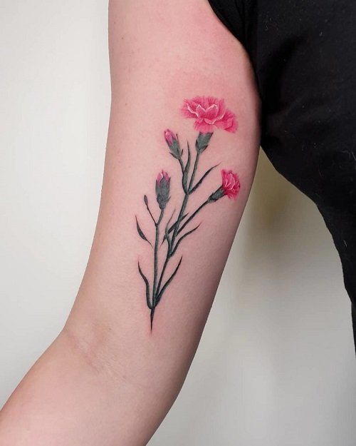 February Birth Flower Tattoo 25