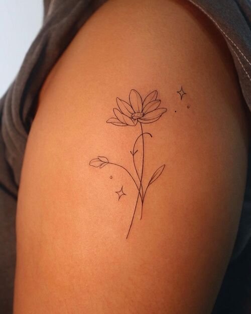 Small Lotus Flower Tattoo 25
