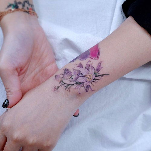 small Flower on the Wrist tattoo ideas