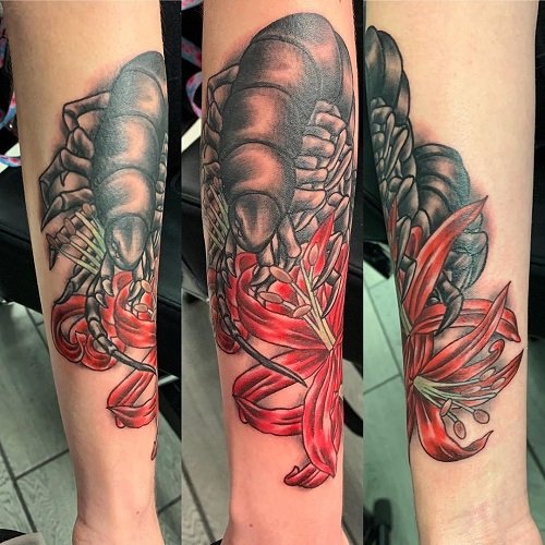 Tokyo Ghoul Inspired Centipede and Spider Lily