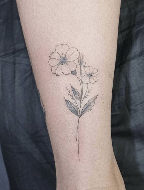 February Birth Flower Primrose Tattoo for February Borns