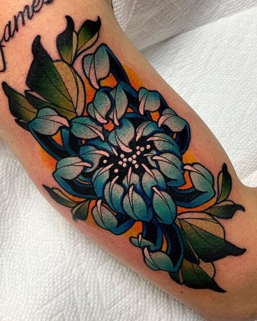 Chrysanthemum Tattoo Designs 29