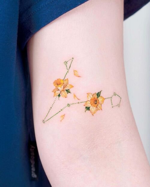 Narcissus Flower Tattoo 29