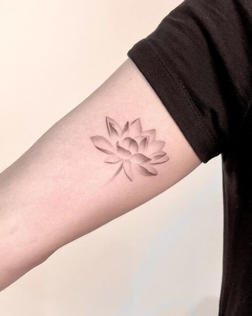 Small Lotus Flower Tattoo 29
