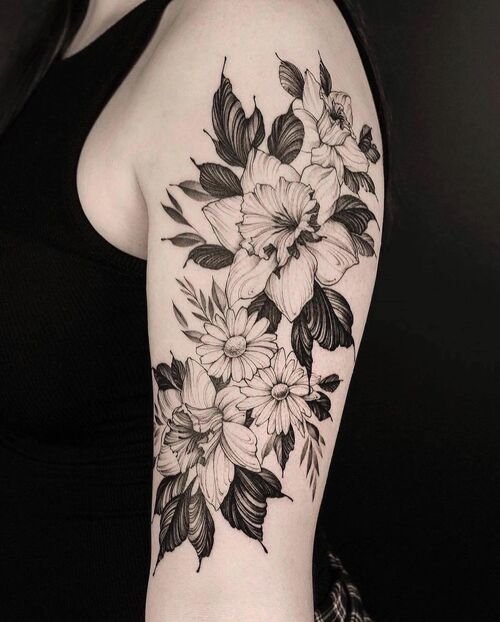 Narcissus Flower Tattoo 3