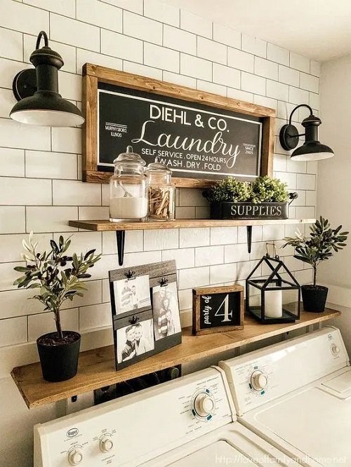 Southern Living Laundry Sign with Storage