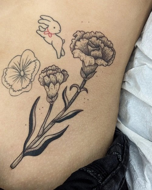 January Birth Flower Tattoo 5