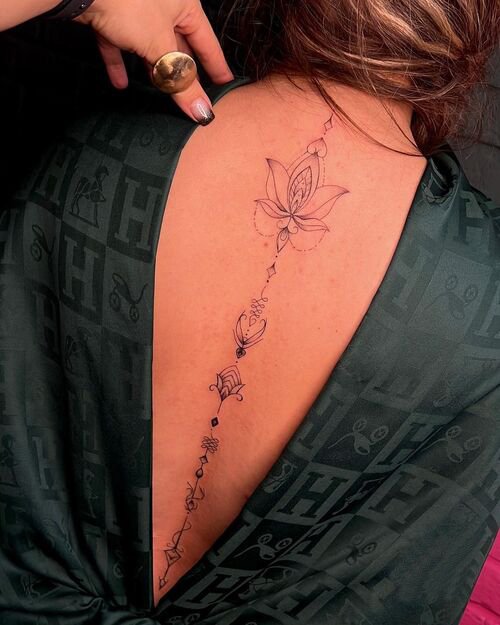 Small Lotus Flower Tattoo 5