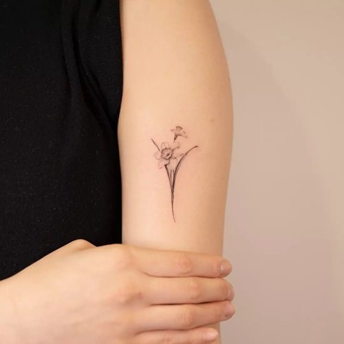 Narcissus Flower Tattoo 5
